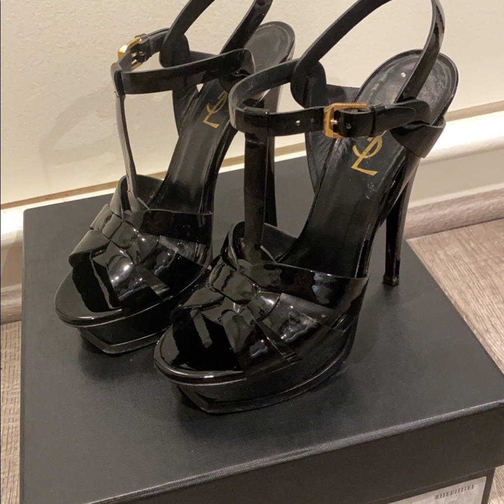 Saint Laurent Tribute T-strap Platform Sandal